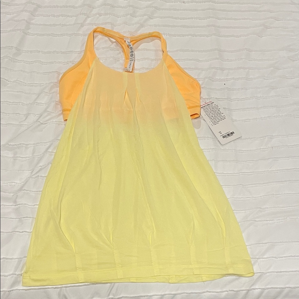 Lululemon Athletica Yellow and Orange Tank Top